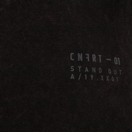 Confront t-shirt męski czarny z krótkimi rękawami 
