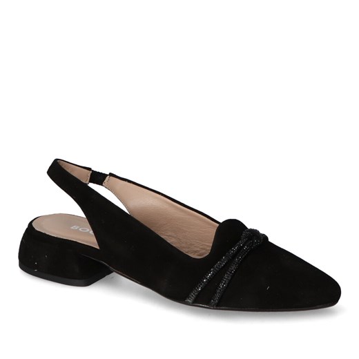 Sandały Boccato 013.1183/55 Czarne zamsz ze sklepu Arturo-obuwie w kategorii Balerinki - zdjęcie 170313429
