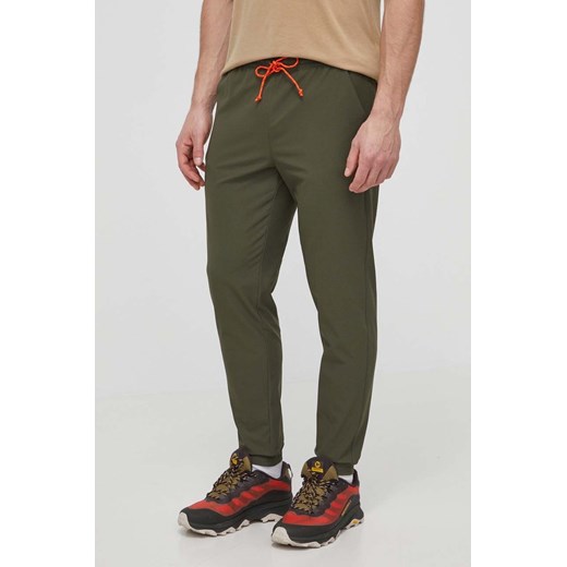 Marmot spodnie outdoorowe Elche kolor zielony gładkie ze sklepu ANSWEAR.com w kategorii Spodnie męskie - zdjęcie 170313917