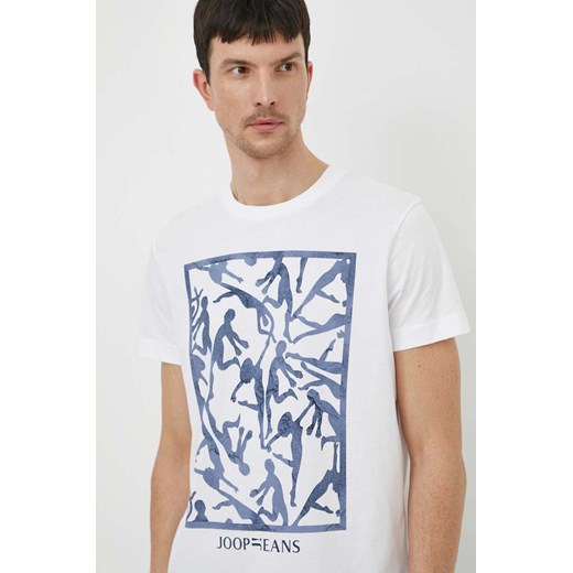 Joop! t-shirt bawełniany Cyrill męski kolor biały wzorzysty 3004242410017940 ze sklepu ANSWEAR.com w kategorii T-shirty męskie - zdjęcie 170314156