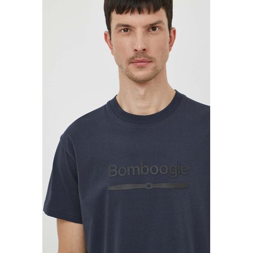 Bomboogie t-shirt bawełniany męski kolor niebieski z nadrukiem TM8552TJIN4 ze sklepu ANSWEAR.com w kategorii T-shirty męskie - zdjęcie 170314226