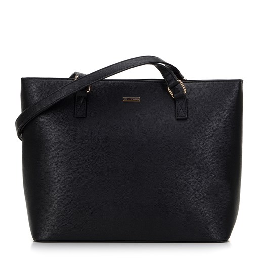 Torebka shopperka z ekoskóry klasyczna czarna ze sklepu WITTCHEN w kategorii Torby Shopper bag - zdjęcie 170314856