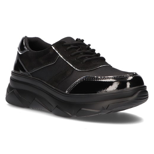 Skórzane sneakersy damskie Filippo DP3178/21 BK czarne ze sklepu ButyButy.pl w kategorii Buty sportowe damskie - zdjęcie 170315705