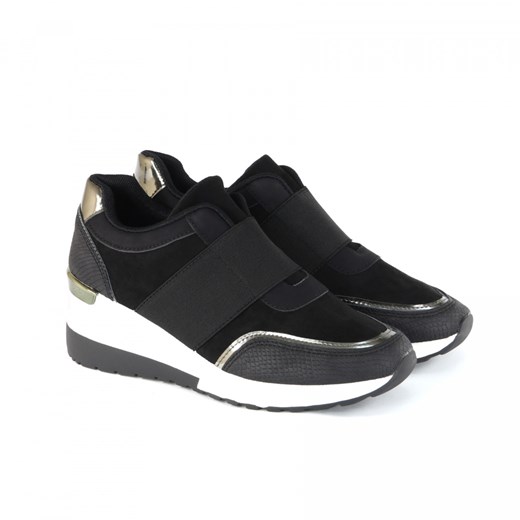 Sneakersy damskie N155-1 czarne ze sklepu ButyButy.pl w kategorii Buty sportowe damskie - zdjęcie 170316017