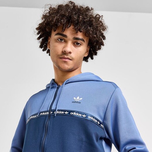 Bluza męska niebieska Adidas z napisami