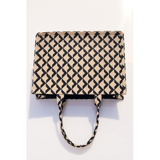 H & M - Torba shopper z żakardowej tkaniny - Beżowy H & M One Size H&M