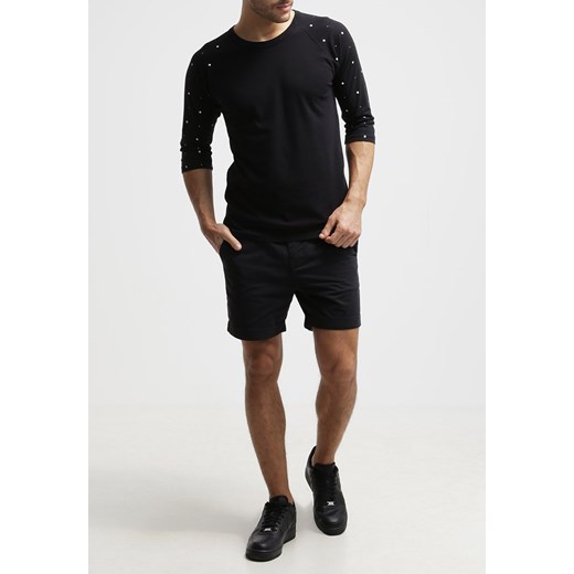 Pier One Szorty black zalando bez wzorów/nadruków