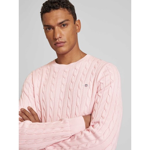 Sweter męski Gant różowy casual 