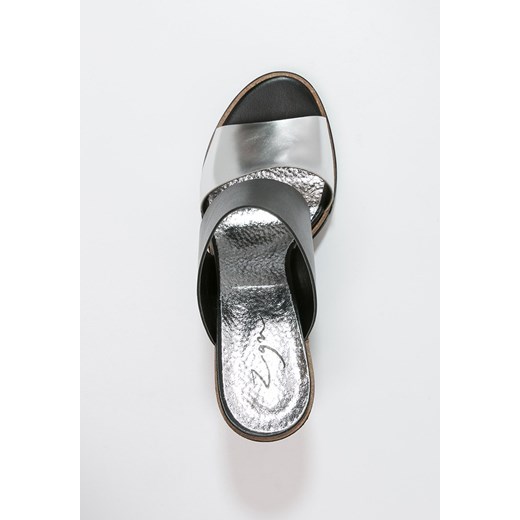 Zign Klapki silver/nero zalando ocieplane