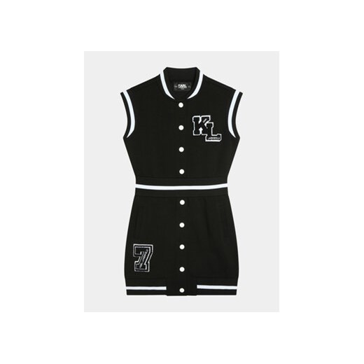 Karl Lagerfeld Kids Sukienka codzienna Z30081 S Czarny Regular Fit 6Y MODIVO