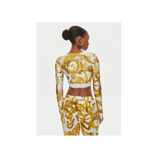Versace Jeans Couture Top 76HAH218 Biały Skinny Fit 40 MODIVO