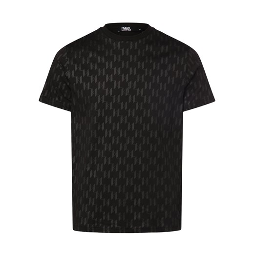 KARL LAGERFELD Koszulka męska Mężczyźni Bawełna czarny wzorzysty ze sklepu vangraaf w kategorii T-shirty męskie - zdjęcie 170324045