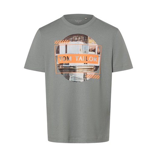 Tom Tailor Koszulka męska Mężczyźni Bawełna szary nadruk ze sklepu vangraaf w kategorii T-shirty męskie - zdjęcie 170324055