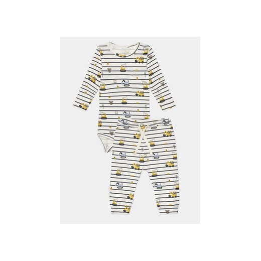 NAME IT Komplet body i spodnie Bisson 13230692 Biały Regular Fit ze sklepu MODIVO w kategorii Komplety niemowlęce - zdjęcie 170325169