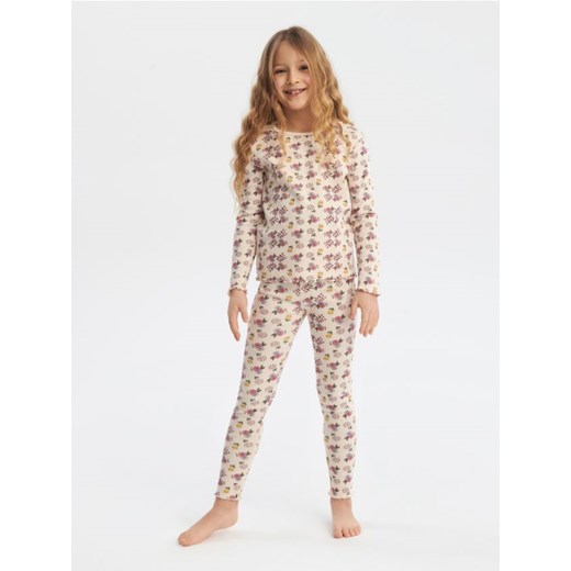 Sinsay - Piżama - kremowy ze sklepu Sinsay w kategorii Piżamy dziecięce - zdjęcie 170325929
