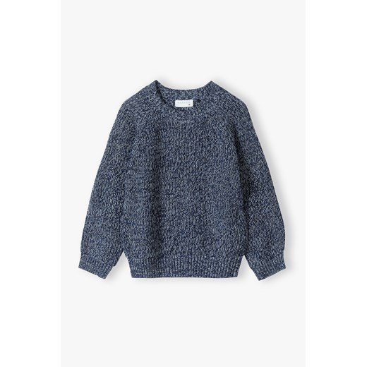 Elegancki bawełniany sweter chłopięcy granatowy ze sklepu 5.10.15 w kategorii Swetry chłopięce - zdjęcie 170326138