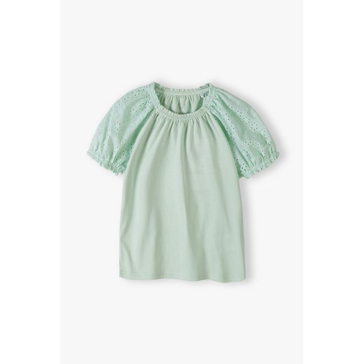 Zielony t-shirt dziewczęcy - Max&Mia ze sklepu 5.10.15 w kategorii Bluzki dziewczęce - zdjęcie 170326177