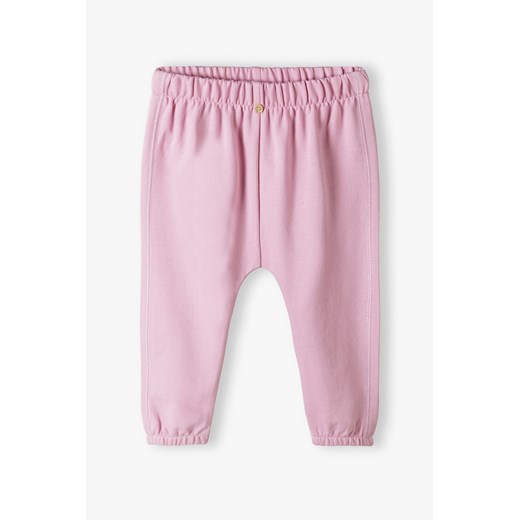Różowe dzianinowe spodnie dla niemowlaka - 5.10.15. ze sklepu 5.10.15 w kategorii Spodnie i półśpiochy - zdjęcie 170326196