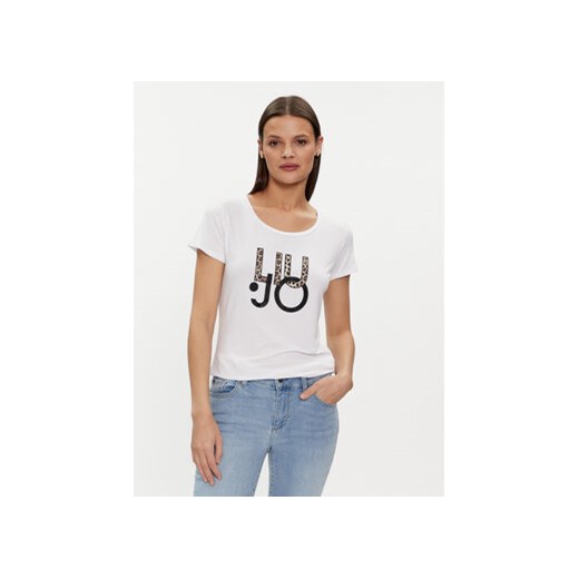 Liu Jo T-Shirt VA4227 JS360 Biały Regular Fit ze sklepu MODIVO w kategorii Bluzki damskie - zdjęcie 170326859