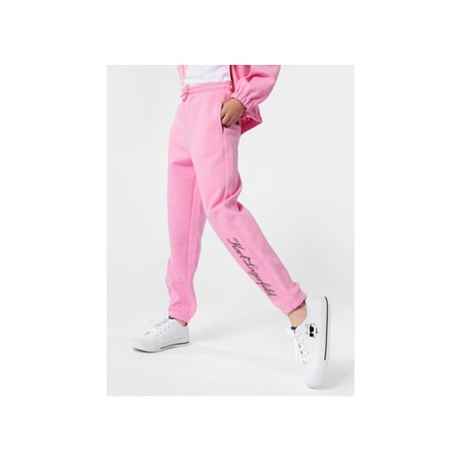 Karl Lagerfeld Kids Spodnie dresowe Z30069 S Różowy Regular Fit ze sklepu MODIVO w kategorii Spodnie dziewczęce - zdjęcie 170326876