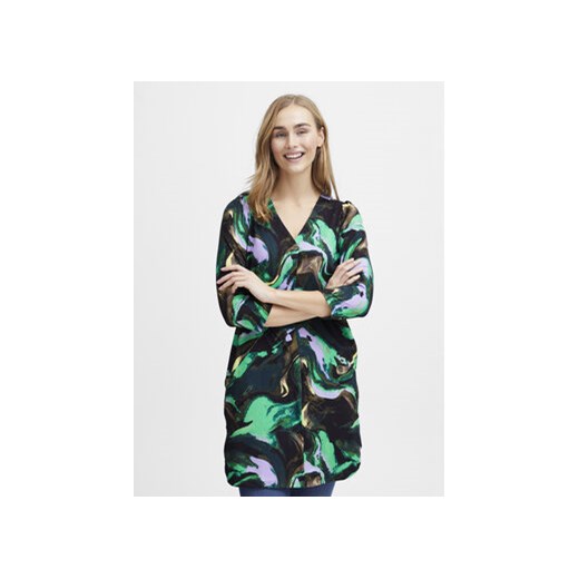 Fransa Sukienka koszulowa 20612138 Zielony Regular Fit ze sklepu MODIVO w kategorii Sukienki - zdjęcie 170326908