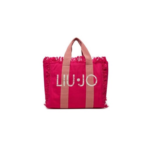Liu Jo Torebka Shopping Logo Stamp VA4203 T0300 Różowy ze sklepu MODIVO w kategorii Torby Shopper bag - zdjęcie 170327029
