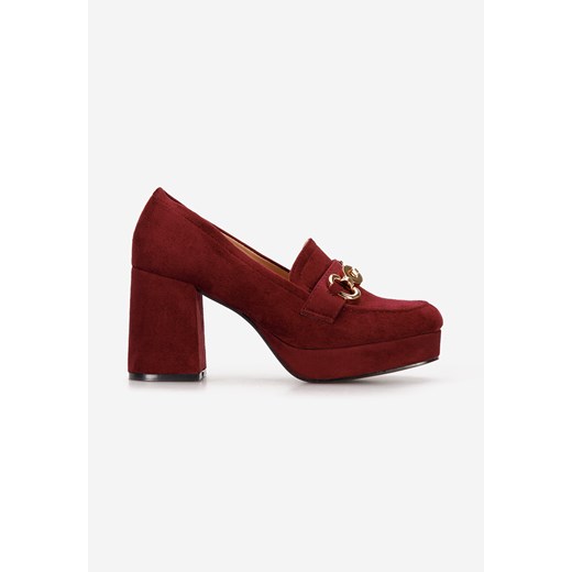 Czerwone mokasyny na koturnie Intira Zapatos 39 okazyjna cena Zapatos