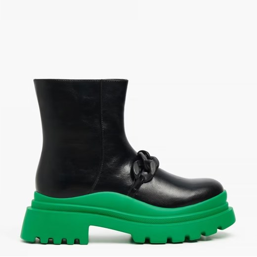 Botki damskie na grubej podeszwie Cropp 6049N-77X 36 23 cm Czarne Cropp 38 okazyjna cena Rozetka.pl