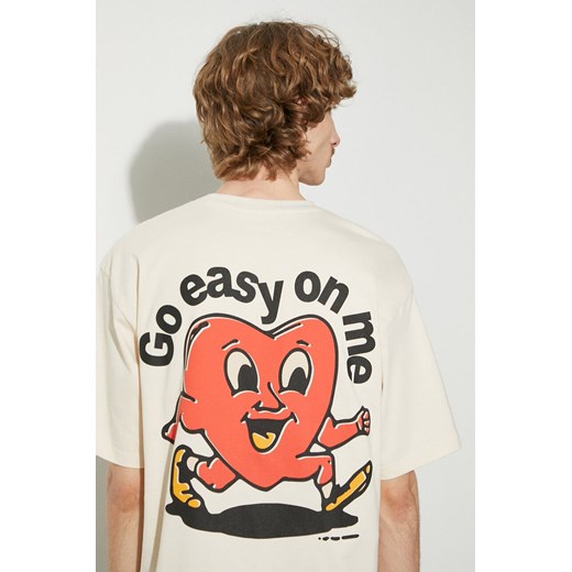 Market t-shirt bawełniany Fragile T-Shirt męski kolor beżowy z nadrukiem 399001806 ze sklepu PRM w kategorii T-shirty męskie - zdjęcie 170329806