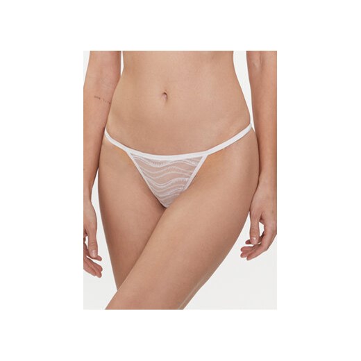 Calvin Klein Underwear Stringi 000QD3994E Biały ze sklepu MODIVO w kategorii Majtki damskie - zdjęcie 170330148