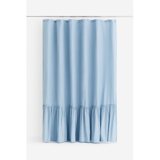 H & M - Zasłona prysznicowa z falbaną - Niebieski H & M 180x200 H&M