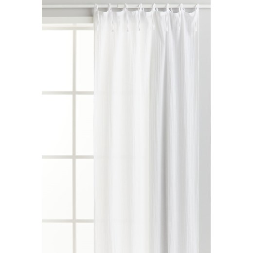 H & M - Szeroka zasłona z bawełnianego muślinu - Biały ze sklepu H&M w kategorii Zasłony - zdjęcie 170335295