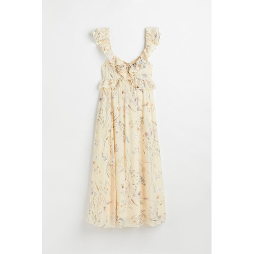 H & M - Sukienka z domieszką lyocellu i z falbanami - Beżowy ze sklepu H&M w kategorii Sukienki - zdjęcie 170335386