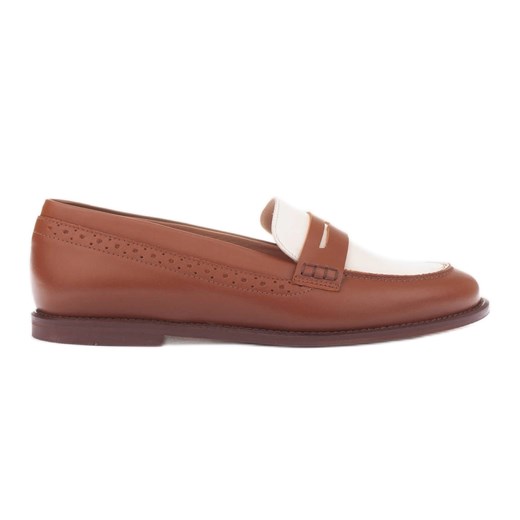 Marco Shoes Mokasyny z naturalnej skóry brązowe ze sklepu ButyModne.pl w kategorii Mokasyny damskie - zdjęcie 170335536