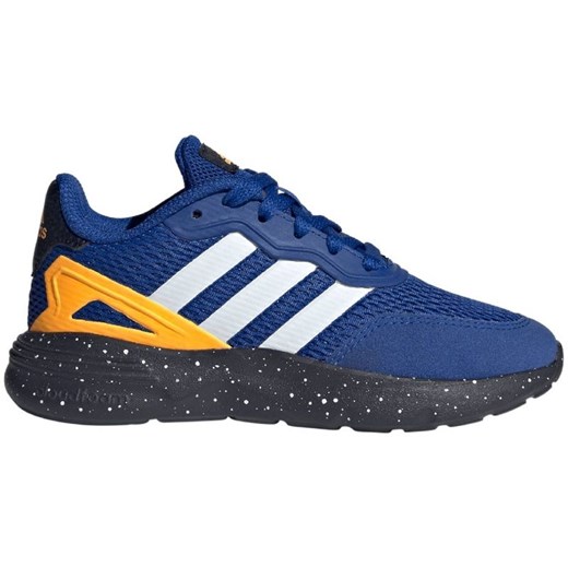 Buty adidas Nebzed Lifestyle Lace Running Jr ID2456 niebieskie ze sklepu ButyModne.pl w kategorii Buty sportowe dziecięce - zdjęcie 170335557
