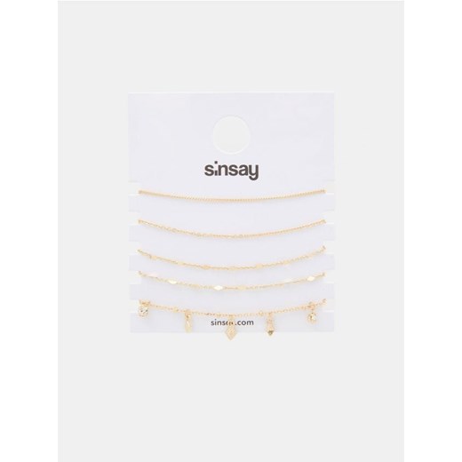 Sinsay - Bransoletka 5 pack - złoty Sinsay Jeden rozmiar Sinsay