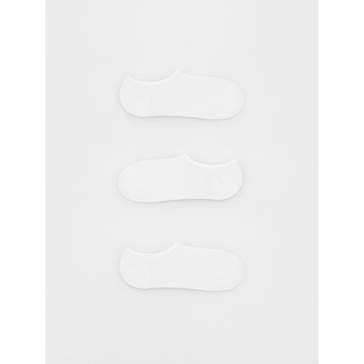 Reserved - Bawełniane skarpetki 3 pack - biały ze sklepu Reserved w kategorii Skarpetki damskie - zdjęcie 170338918
