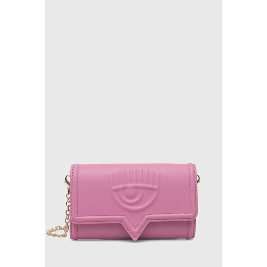 Chiara Ferragni portfel EYELIKE kolor różowy 76SB4BAA ze sklepu ANSWEAR.com w kategorii Portfele damskie - zdjęcie 170339775