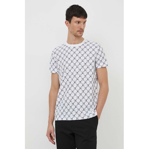 Joop! t-shirt bawełniany Tyron męski kolor biały wzorzysty 3004125510017560 ze sklepu ANSWEAR.com w kategorii T-shirty męskie - zdjęcie 170339799