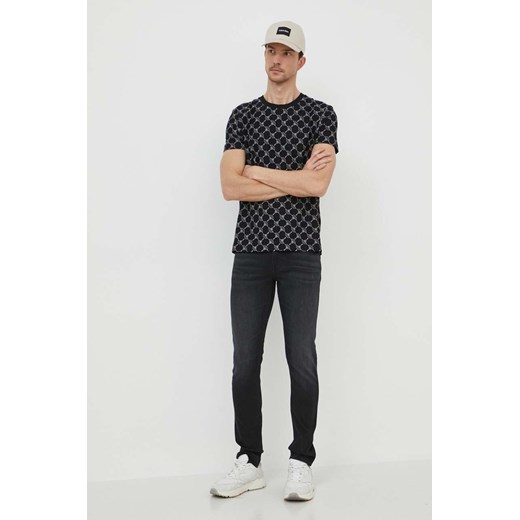 Joop! t-shirt bawełniany męski kolor czarny wzorzysty Joop! XL ANSWEAR.com