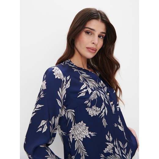 Mohito - Granatowa bluzka z dekoltem V - granatowy Mohito 36 Mohito