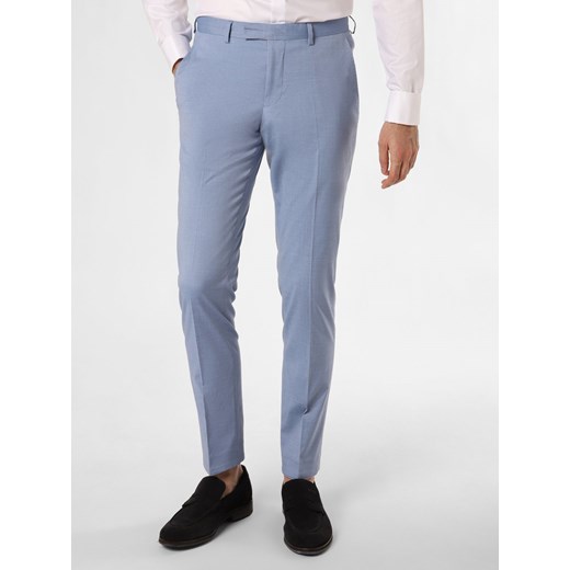 Finshley & Harding Spodnie - Kalifornia Mężczyźni Slim Fit niebieski marmurkowy ze sklepu vangraaf w kategorii Spodnie męskie - zdjęcie 170341756