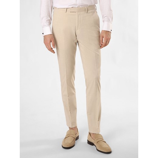 Finshley & Harding Spodnie - Kalifornia Mężczyźni Slim Fit beżowy marmurkowy ze sklepu vangraaf w kategorii Spodnie męskie - zdjęcie 170341757