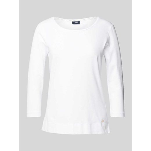 Bluzka w jednolitym kolorze z długim rękawem i detalem z logo ze sklepu Peek&Cloppenburg  w kategorii Bluzki damskie - zdjęcie 170342369