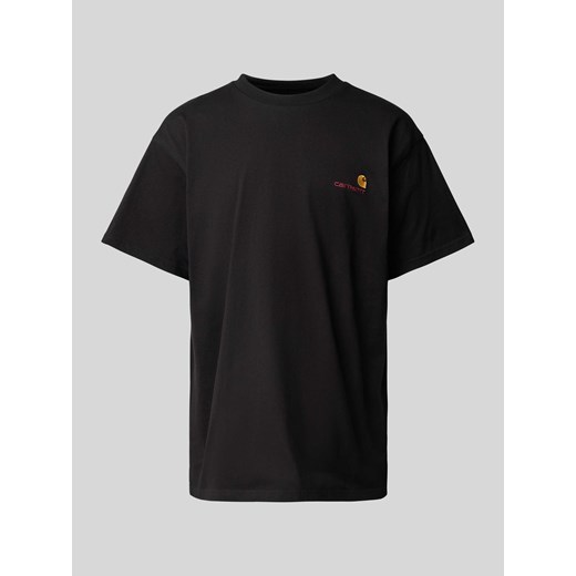 T-shirt z wyhaftowanym logo model ‘American Script’ ze sklepu Peek&Cloppenburg  w kategorii T-shirty męskie - zdjęcie 170342558