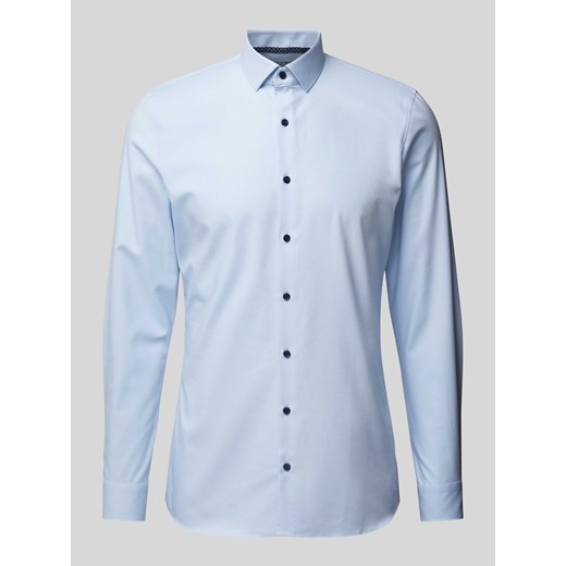 Koszula biznesowa o kroju Super Slim Fit z kołnierzykiem typu kent ze sklepu Peek&Cloppenburg  w kategorii Koszule męskie - zdjęcie 170342619