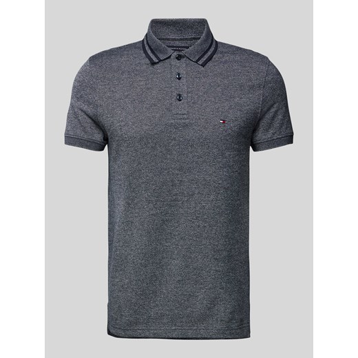 Koszulka polo o kroju slim fit z wyhaftowanym logo model ‘PRETWIST MOULINE’ ze sklepu Peek&Cloppenburg  w kategorii T-shirty męskie - zdjęcie 170342775