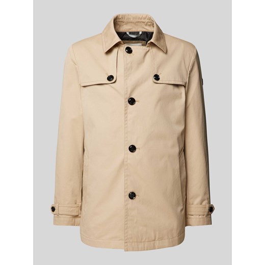 Płaszcz o kroju slim fit z listwą guzikową ze sklepu Peek&Cloppenburg  w kategorii Płaszcze męskie - zdjęcie 170343109