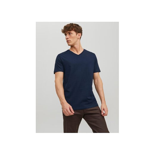 Jack&Jones T-Shirt Basic 12156102 Granatowy Standard Fit ze sklepu MODIVO w kategorii T-shirty męskie - zdjęcie 170343337
