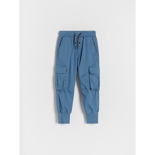 Reserved - Tkaninowe joggery cargo - niebieski ze sklepu Reserved w kategorii Spodnie chłopięce - zdjęcie 170343719